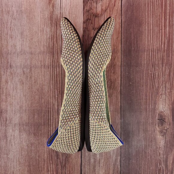 Rothys The Point Womens Size 9.5 Multi Metallic Knit Flats Shoes Retired - Picture 10 of 15